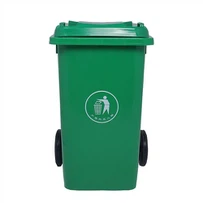 Muovinen roskakori kannella